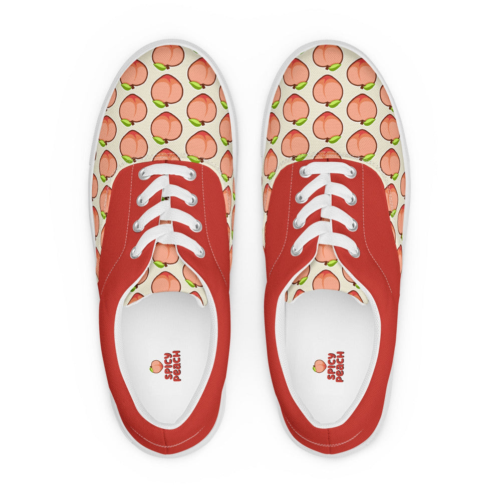 Spicy Peach Womens Canvas Sneakers - https://ascensionemporium.net